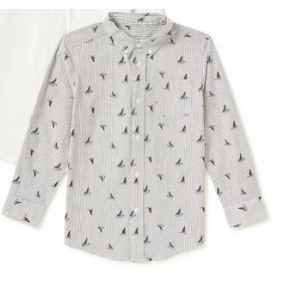 Boys Long Sleeve Button-Up Shirt- Size 14-16